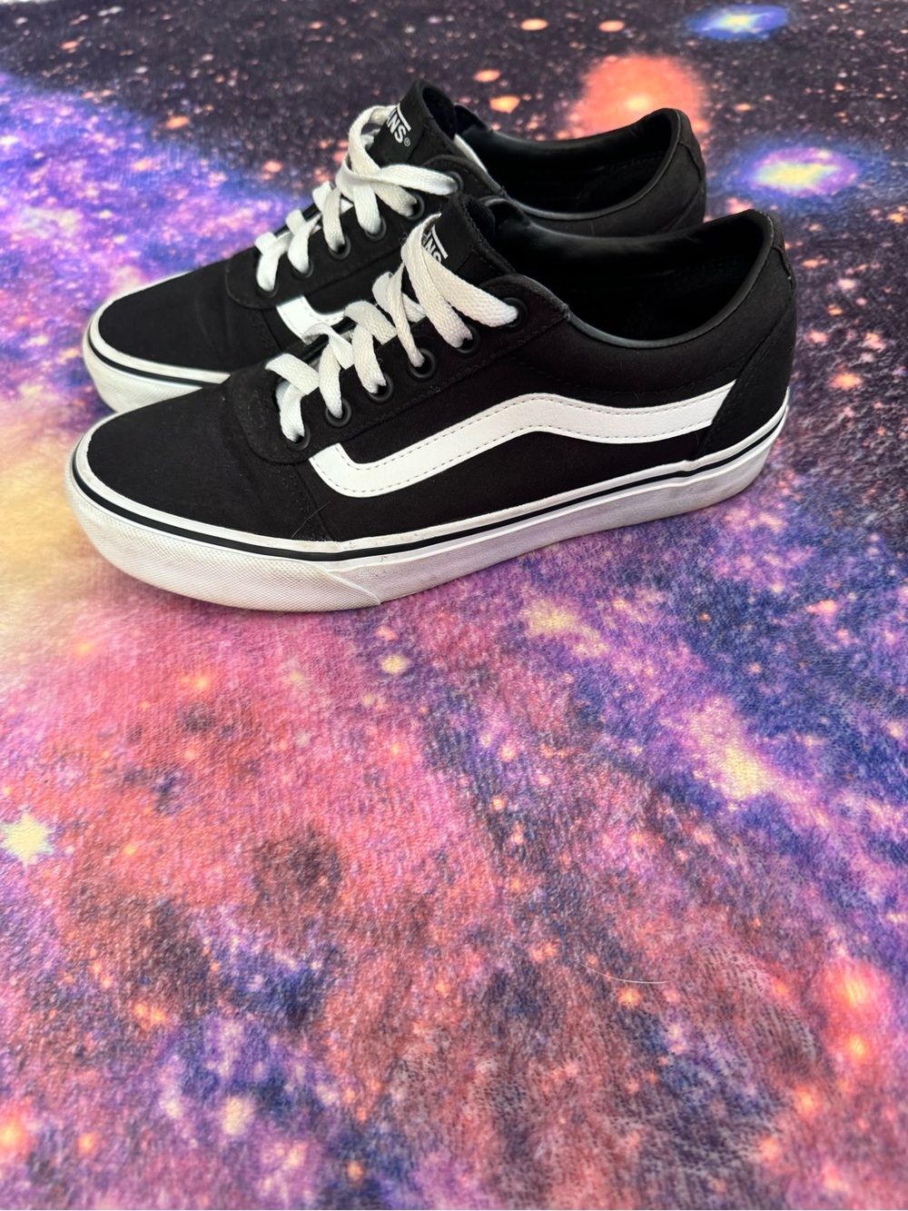 Women’s Classic Vans Black and White Low Top Sneakers